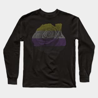 Enby ASCII rose Long Sleeve T-Shirt